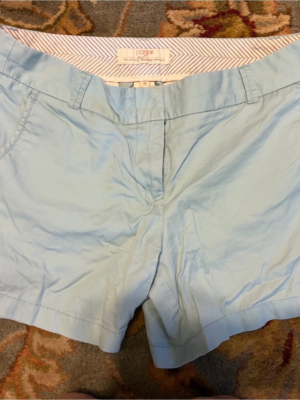 J. Crew Pale Blue Chino Bermuda Shorts
